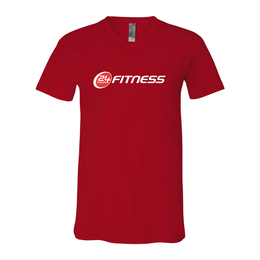 Men's 24 Hour Fitness BELLA + CANVAS - Jersey V-Neck T-Shirt