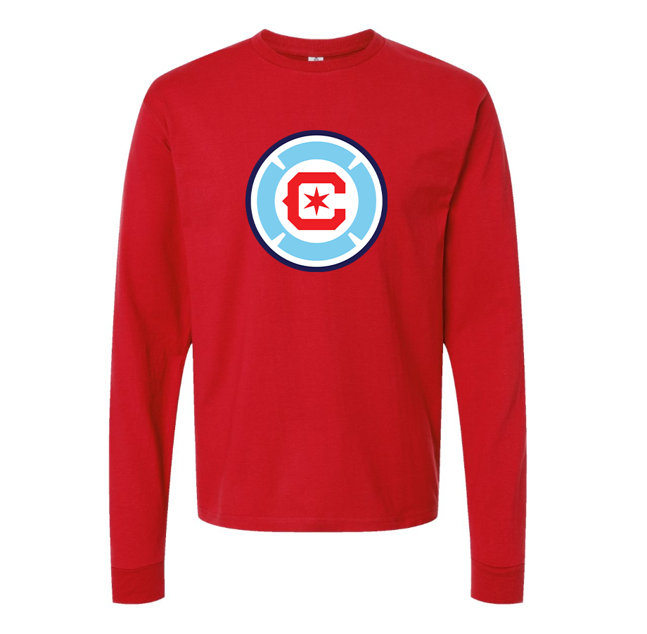 Youth Chicago fire Soccer Kids Long Sleeve T-Shirt