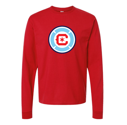 Youth Chicago fire Soccer Kids Long Sleeve T-Shirt