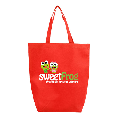 Sweet Frog Frozen Q-Tees Non-Woven Gusset Bottom Tote