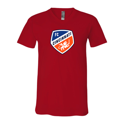 Men's FC Cindcinnati BELLA + CANVAS - Jersey V-Neck T-Shirt