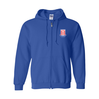Men's Stoke City Soccer  JERZEES NuBlend Full-Zip Hooded Sweatshirt