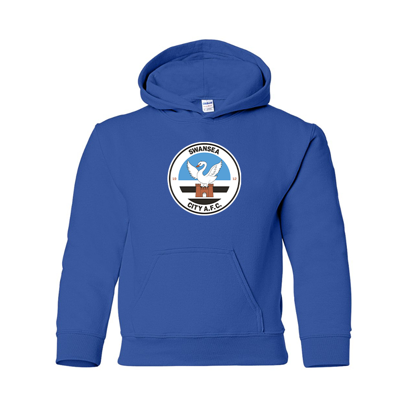 Youth Swansea City Soccer Gildan Heavy Blend  Hooded Sweatshirt