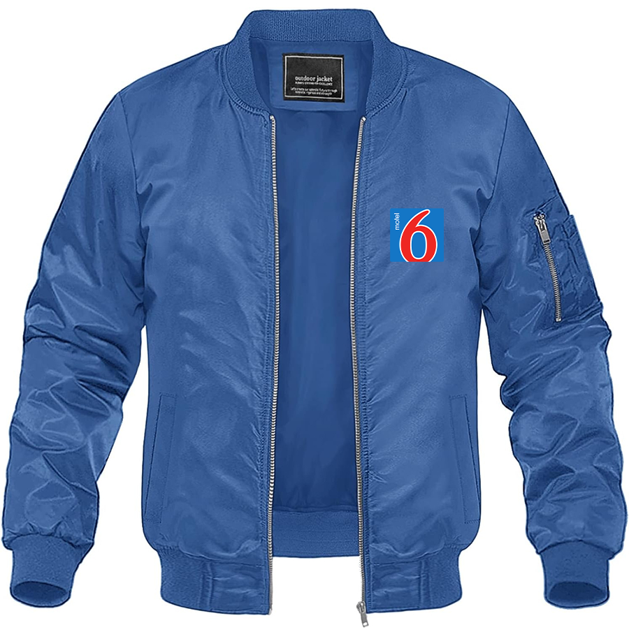 Men's Motel 6 Lightweight Bomber Jacket Windbreaker Softshell Varsity Jacket Coat