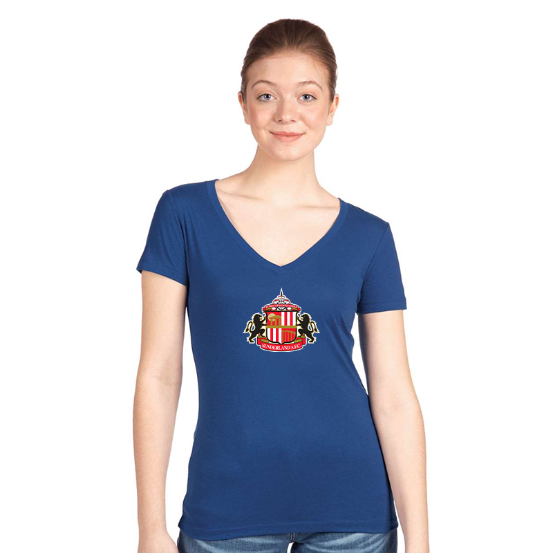 Women's Sunderland AFC Soccer  Next Level V-Neck T-Shirt