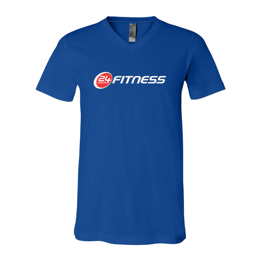 Men's 24 Hour Fitness BELLA + CANVAS - Jersey V-Neck T-Shirt