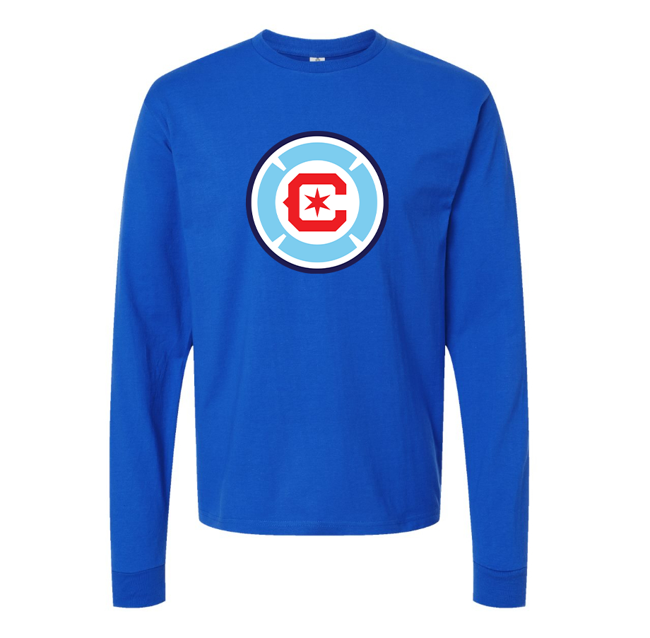 Youth Chicago fire Soccer Kids Long Sleeve T-Shirt