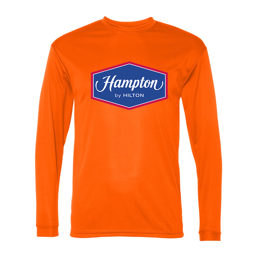 Men's Hampton by Hilton Polyester Long Sleeve T-Shirt