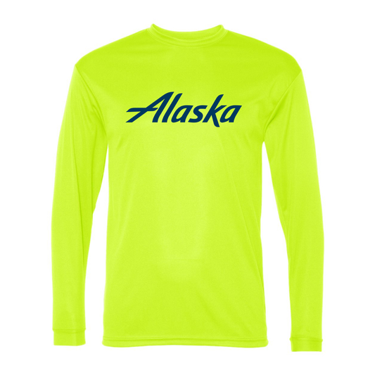 Men's Alaska Airline  Polyester Long Sleeve T-Shirt