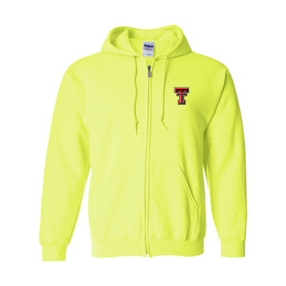 Men's Texas Tech Red Raiders  Gildan  Heavy Blend Full Zip Hooded Sweatshirt