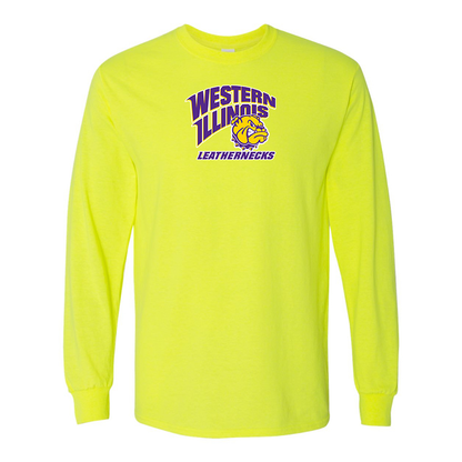 Men's Western Illinois Leathernecks Gildan Heavy Cotton Long Sleeve T-Shirt