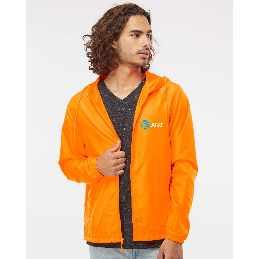 Men's AT&T Independent Trading Co Lightweight Windbreaker Full-Zip Jacket