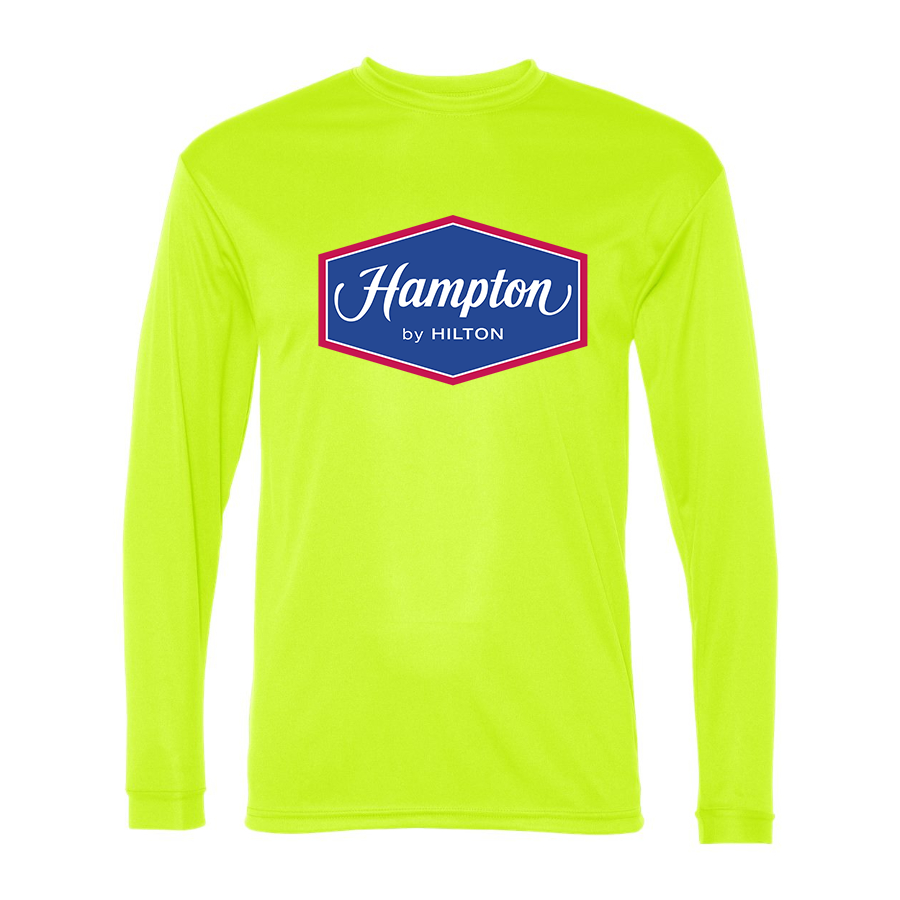 Men's Hampton by Hilton Polyester Long Sleeve T-Shirt