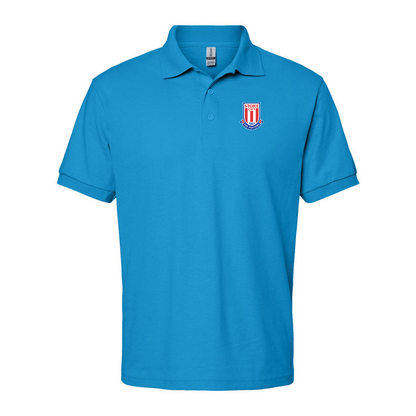 Men's Stoke City Soccer  Gildan Dry Blend Jersey Polo