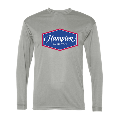 Men's Hampton by Hilton Polyester Long Sleeve T-Shirt