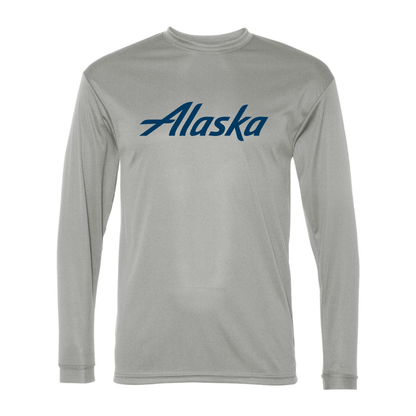 Men's Alaska Airline  Polyester Long Sleeve T-Shirt