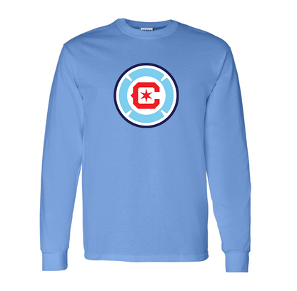 Youth Chicago fire Soccer Kids Long Sleeve T-Shirt