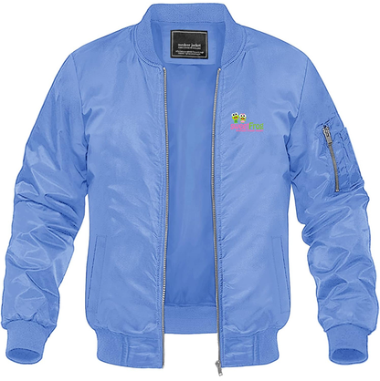 Men's Sweet Frog Frozen Lightweight Bomber Jacket Windbreaker Softshell Varsity Jacket Coat