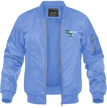 Men's Breaking Bad Lightweight Bomber Jacket Windbreaker Softshell Varsity Jacket Coat