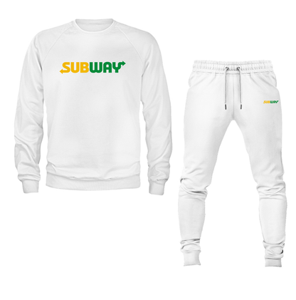 Men's Subway Crewneck Sweatshirt Joggers Suit