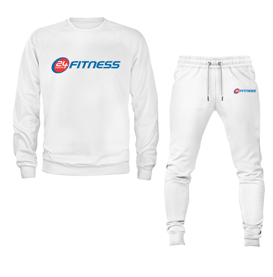 Men's 24 Hour Fitness Crewneck Sweatshirt Joggers Suit