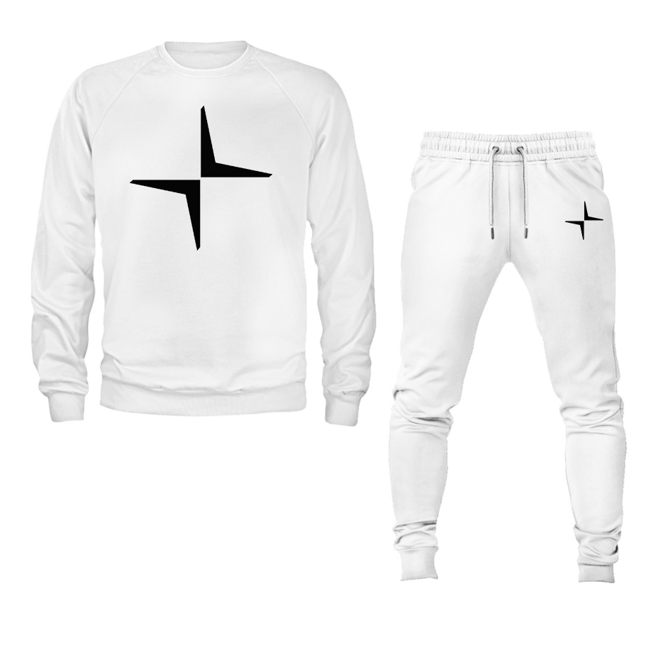 Men's Polestar Electric Car Crewneck Sweatshirt Joggers Suit