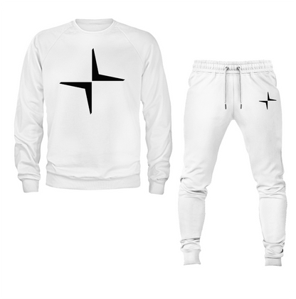 Men's Polestar Electric Car Crewneck Sweatshirt Joggers Suit