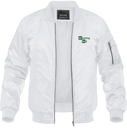 Men's Breaking Bad Lightweight Bomber Jacket Windbreaker Softshell Varsity Jacket Coat