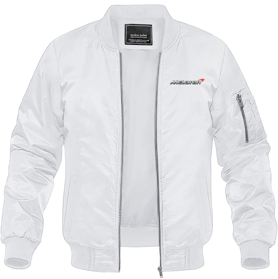 Men's Mclaren Lightweight Bomber Jacket Windbreaker Softshell Varsity Jacket Coat