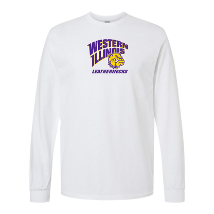 Men's Western Illinois Leathernecks Gildan Heavy Cotton Long Sleeve T-Shirt
