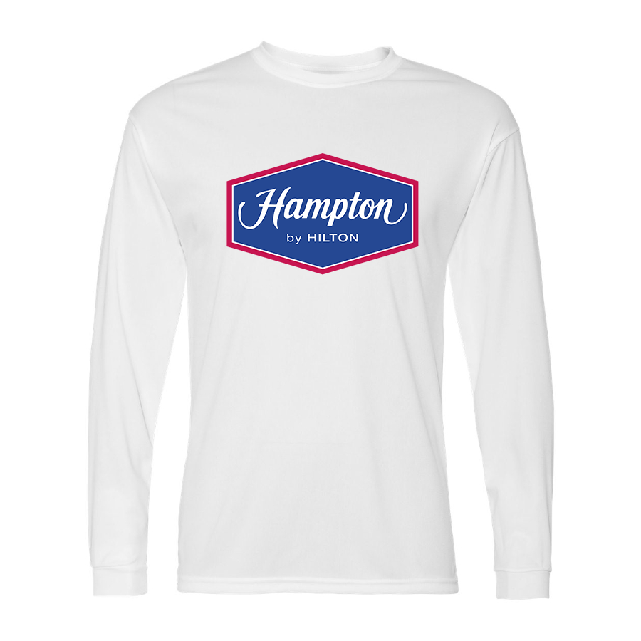 Men's Hampton by Hilton Polyester Long Sleeve T-Shirt