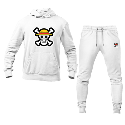 Men's  Straw Hat Hoodie Joggers Set