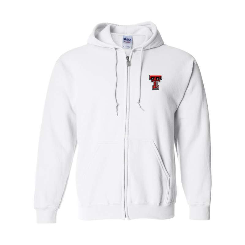 Men's Texas Tech Red Raiders  Gildan  Heavy Blend Full Zip Hooded Sweatshirt