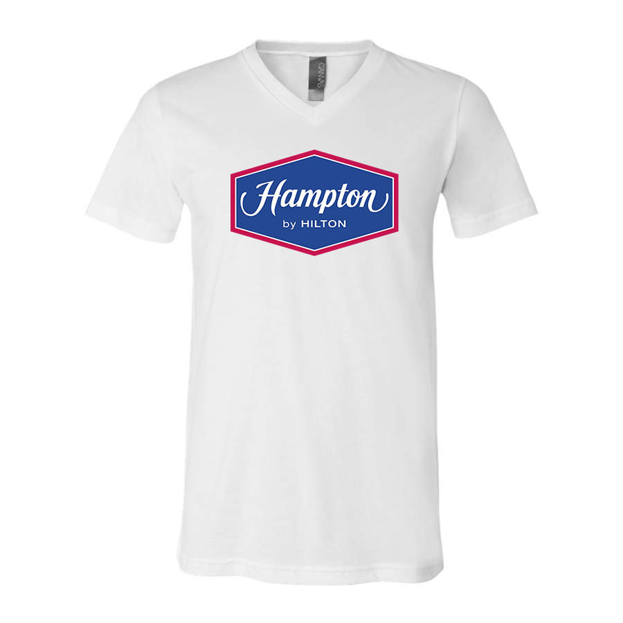 Men's Hampton by Hilton BELLA + CANVAS - Jersey V-Neck T-Shirt