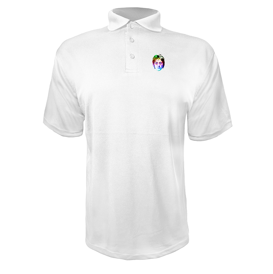 Men's John Lennon Face Art Music Polyester Polo