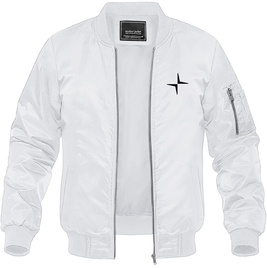 Men's Polestar Electric Car Lightweight Bomber Jacket Windbreaker Softshell Varsity Jacket Coat