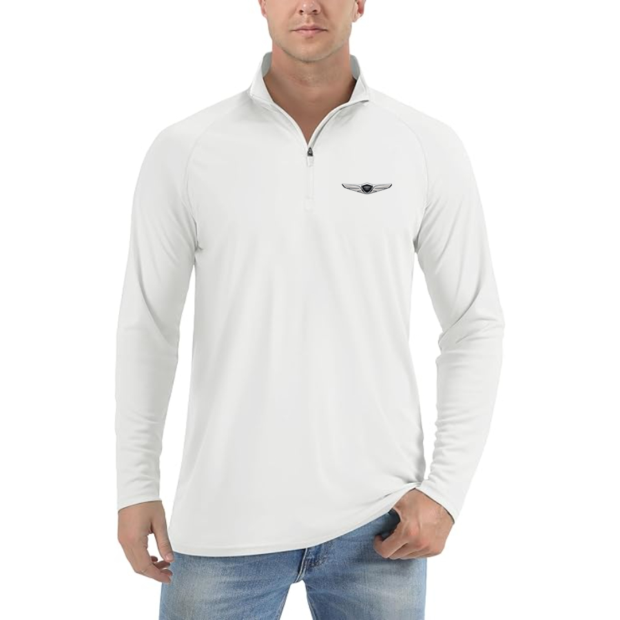 Men's Genesis Car Lightweight Quarter-Zip Athletic Shirt Long Sleeve Performance Wear