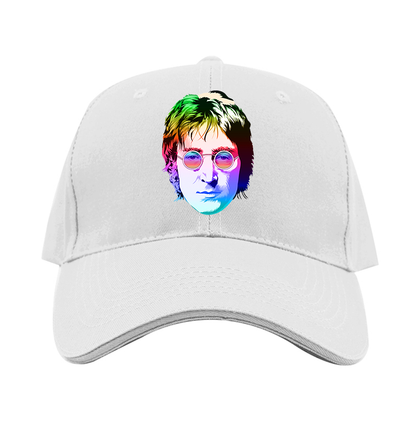 John Lennon Face Art Music Dad Baseball Cap Hat