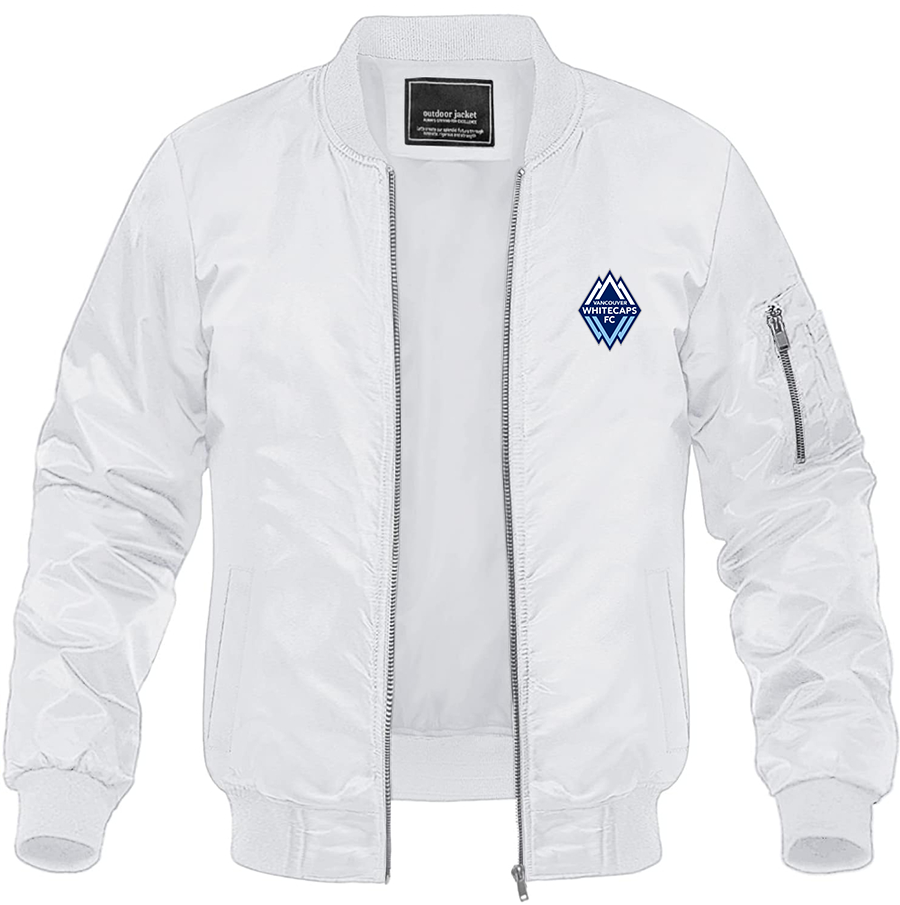 Men's Vancouver Whitecaps FC Lightweight Bomber Jacket Windbreaker Softshell Varsity Jacket Coat