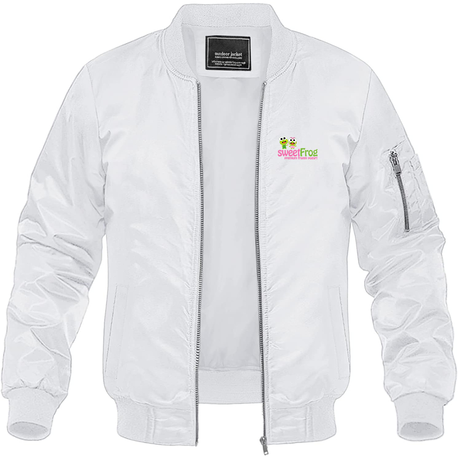 Men's Sweet Frog Frozen Lightweight Bomber Jacket Windbreaker Softshell Varsity Jacket Coat