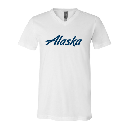 Men's Alaska Airline BELLA + CANVAS - Jersey V-Neck T-Shirt