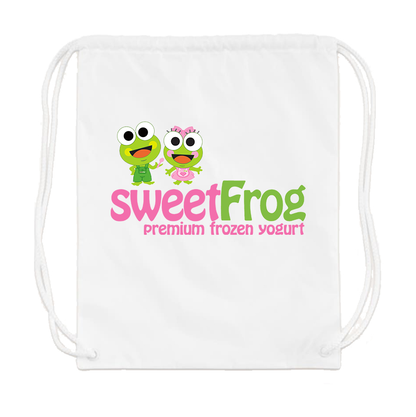 Sweet Frog Frozen Drawstring Bag