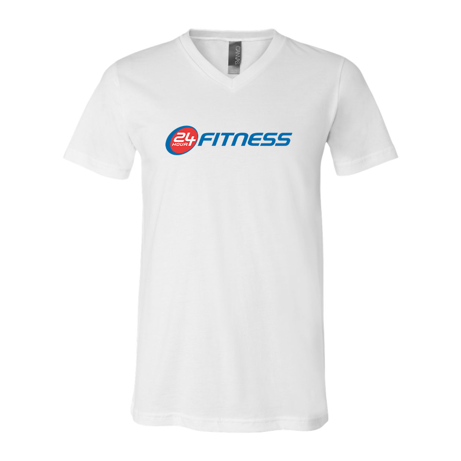 Men's 24 Hour Fitness BELLA + CANVAS - Jersey V-Neck T-Shirt