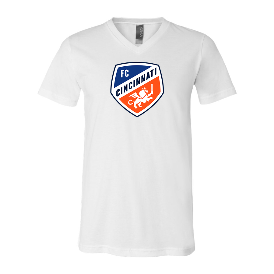 Men's FC Cindcinnati BELLA + CANVAS - Jersey V-Neck T-Shirt