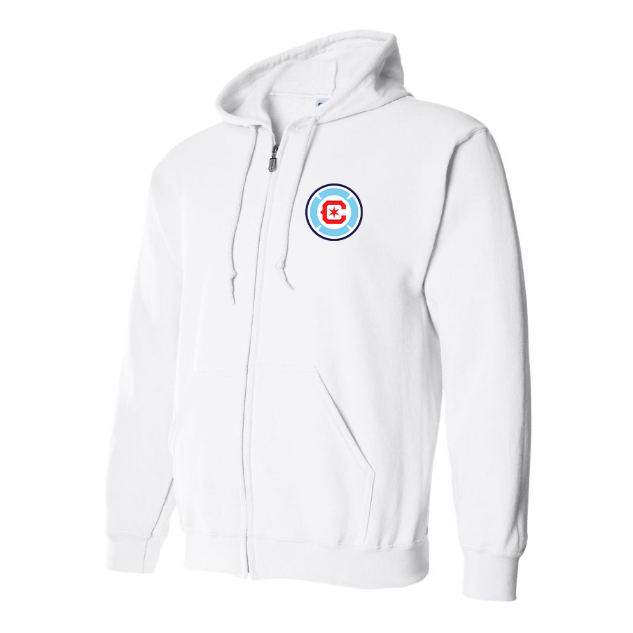 Men's Chicago fire Soccer Zipper Hoodie