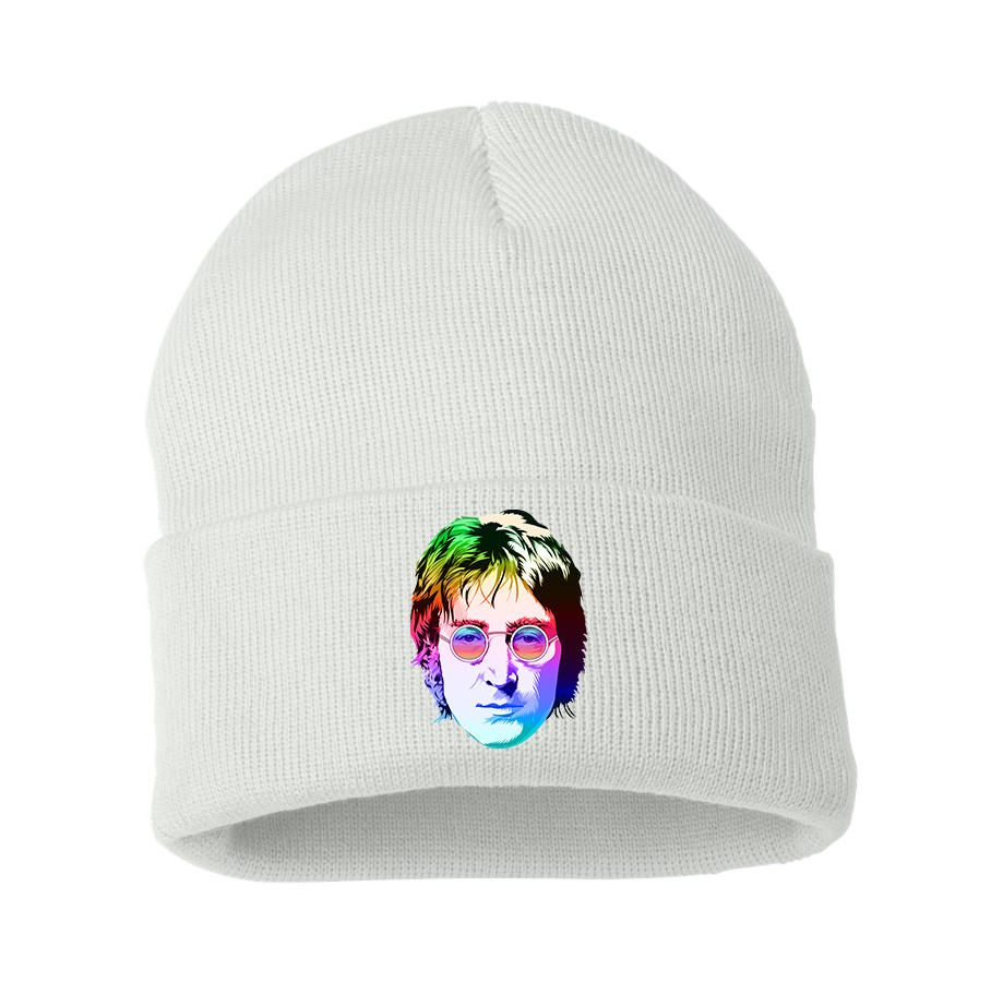 John Lennon Face Art Music Beanie Hat