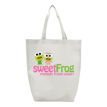 Sweet Frog Frozen Q-Tees Non-Woven Gusset Bottom Tote