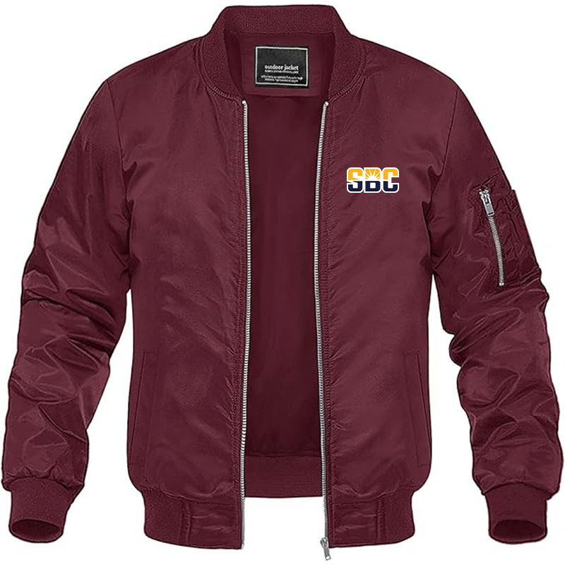 Men's Sun Belt Conference  Lightweight  Bomber Jacket Windbreaker Softshell Varsity Jacket Coat