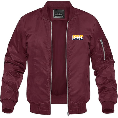 Men's Sun Belt Conference  Lightweight  Bomber Jacket Windbreaker Softshell Varsity Jacket Coat