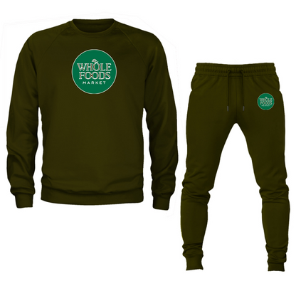 Men's Whole Foods Market Crewneck Sweatshirt Joggers Suit